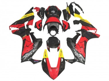 Online Rojo Amarillo Negro FibraCarbono Carenado Moto Honda CBR1000RR 2017-2023