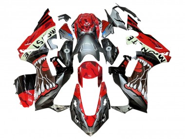 Online Rojo Gris Negro Monstruo Tiburón Carenado Moto Honda CBR1000RR 2017-2023