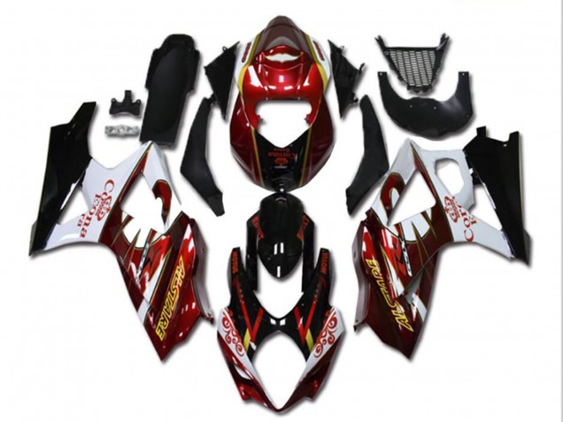 Online Rojo Blanco Negro Corona Carenado Moto Suzuki GSXR 1000 2007-2008