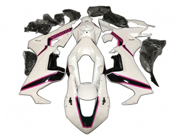 Online Blanco Rosa Negro Brillante Carenados Moto Honda CBR1000RR 2017-2023