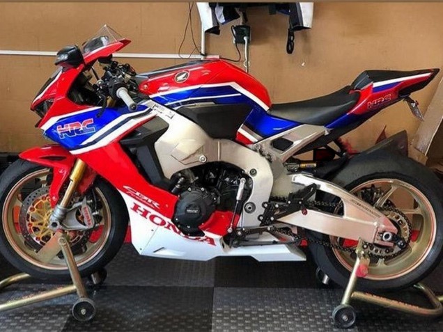 Online Blanco Rojo Azul Negro HRC Carenado Moto Honda CBR1000RR 2017-2023