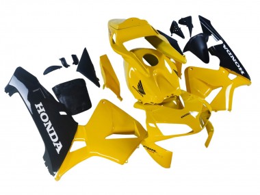 Online Amarillo Negro Brillante Carenado Moto Honda CBR600RR 2003-2004