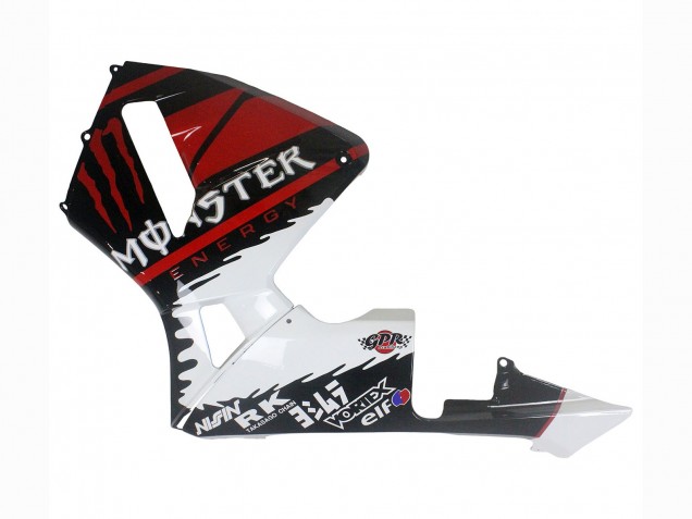 Online Blanco Rojo Negro Brillante Monstruo Carenado Moto Honda CBR600RR 2003-2004