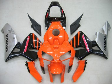 Online Naranja Negro Plata Carenado Moto Honda CBR600RR 2005-2006
