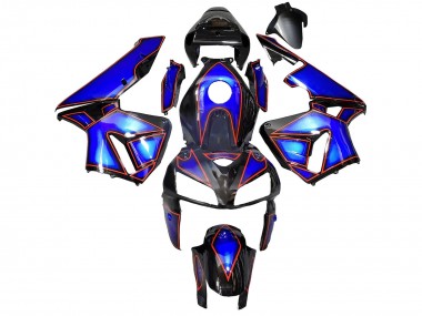 Online Azul Negro Rojo Línea Carenado Moto Honda CBR600RR 2005-2006