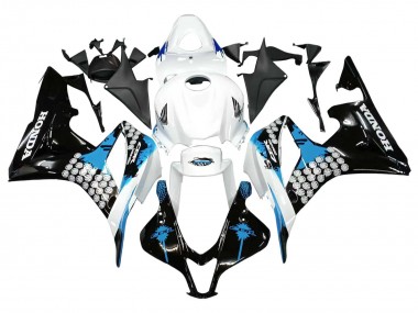 Online Blanco Azul Claro Negro Brillante Carenado Moto Honda CBR600RR 2007-2008