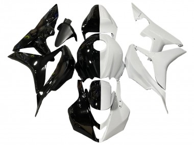 Online Blanco Negro Brillante Dividir Carenado Moto Honda CBR600RR 2007-2008