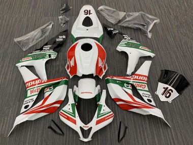 Online Blanco Rojo Verde Negro Brillante Castrol 16 Carenado Moto Honda CBR600RR 2007-2008