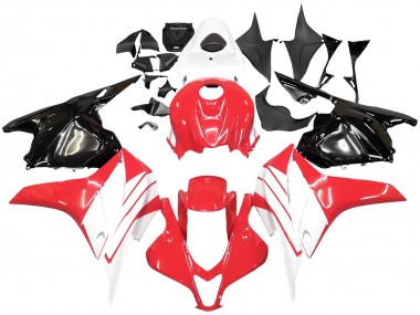 Online Blanco Rojo Negro Brillante Kits Carenados Moto Honda CBR600RR 2009-2012