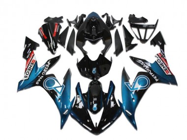 Online Azul Verdoso Negro Brillante Rojo Petronas ENEOS Carenado Moto Yamaha YZF R1 2004-2006