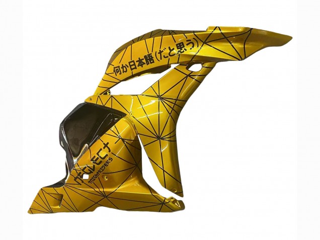 Online Oro Negro Brillante Carenado Moto Honda CBR600RR 2009-2012