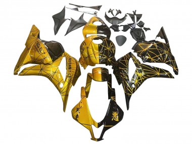 Online Oro Negro Brillante Carenado Moto Honda CBR600RR 2009-2012