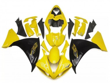 Online Amarillo Negro Carenado Moto Yamaha YZF R1 2009-2011