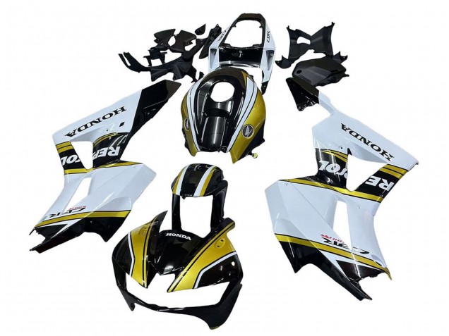 Online Blanco Oro Negro Brillante Repsol Carenado Moto Honda CBR600RR 2013-2023
