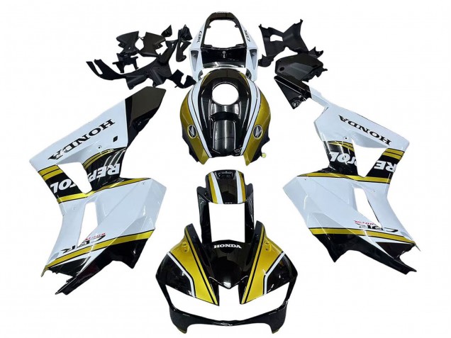 Online Blanco Oro Negro Brillante Repsol Carenado Moto Honda CBR600RR 2013-2023