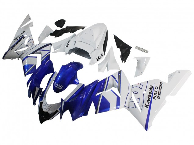 Online Negro Blanco Carenados Moto Kawasaki ZX10R 2004-2005