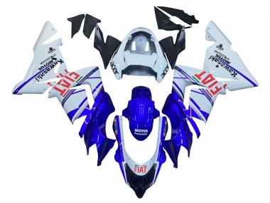Online Azul Brillante Blanco Fiat Motul Carenado Moto Kawasaki ZX10R 2004-2005