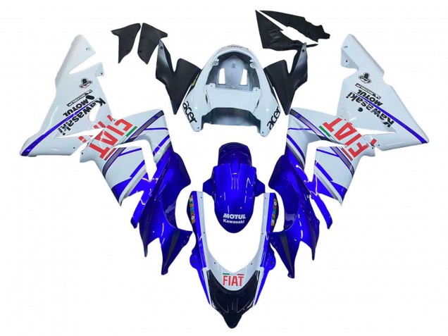 Online Azul Brillante Blanco Fiat Motul Carenado Moto Kawasaki ZX10R 2004-2005