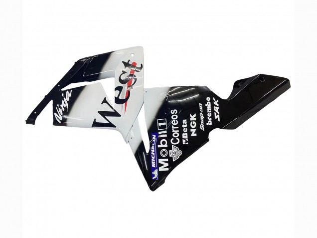 Online Blanco Negro West Ninja Carenado Moto Kawasaki ZX10R 2004-2005
