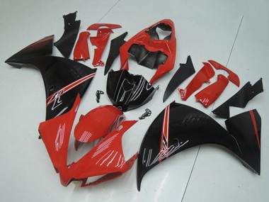 Online Rojo Negro Brillante Carenado Moto Yamaha YZF R1 2012-2014