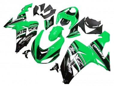 Online Verde Blanco Negro Kits Carenados Moto Kawasaki ZX10R 2006-2007