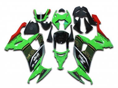 Online Verde Rojo Negro Carenado Moto Kawasaki ZX10R 2006-2007