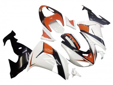 Online Blanco Naranja Negro Carenado Moto Kawasaki ZX10R 2006-2007