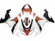 Online Blanco Naranja Negro Carenado Moto Kawasaki ZX10R 2006-2007