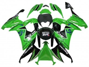 Online Verde Negro Brillante Rosciou Hotels Carenado Moto Kawasaki ZX10R 2008-2010