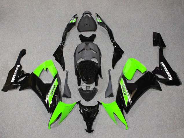 Online Verde Negro Brillante Carenado Moto Kawasaki ZX10R 2008-2010