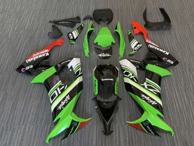 Online Verde Blanco Rojo Negro Elf Monstruo Energy Carenado Moto Kawasaki ZX10R 2008-2010