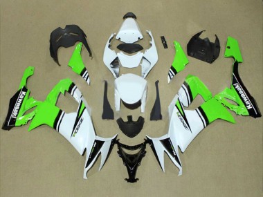 Online Blanco Verde Negro Carenado Moto Kawasaki ZX10R 2008-2010