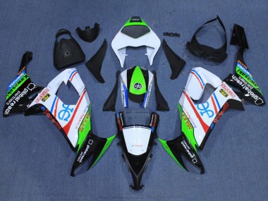 Online Blanco Fluorescent Verde Rojo Negro Carenado Moto Kawasaki ZX10R 2008-2010