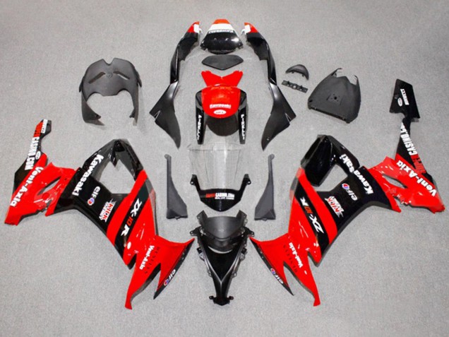 Online Rojo Negro Kick Elf Carenado Moto Kawasaki ZX10R 2008-2010