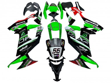 Online Verde Blanco Rojo Negro Monstruo Elf 66 Carenado Moto Kawasaki ZX10R 2008-2010