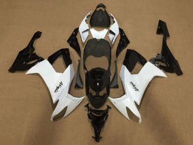 Online Blanco Negro Brillante Carenado Moto Kawasaki ZX10R 2008-2010
