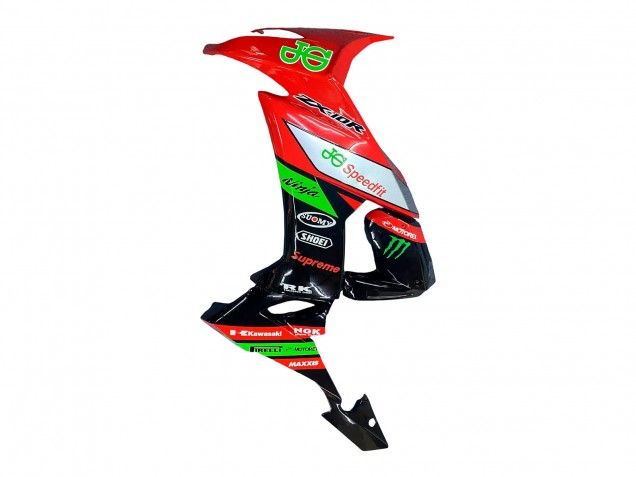 Online Rojo Verde Negro Carenado Moto Kawasaki ZX10R 2008-2010