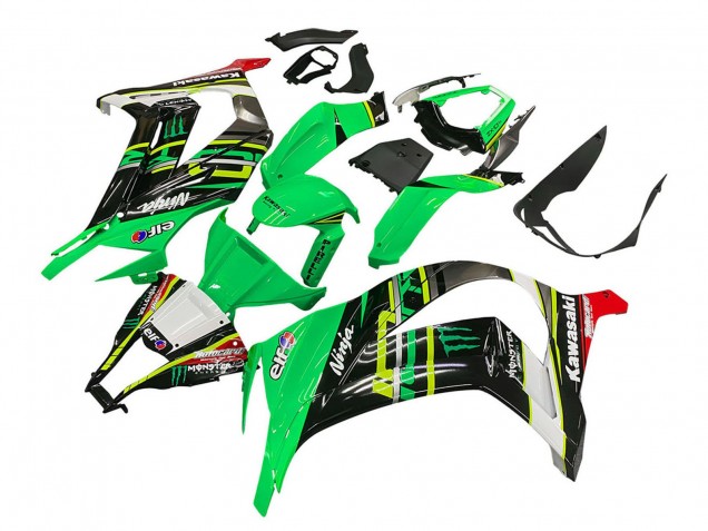 Online Verde Amarillo Negro Blanco Elf Monstruo Carenado Moto Kawasaki ZX10R 2011-2015