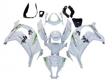 Online Blanco Verde Raya Negro Ninja Carenado Moto Kawasaki ZX10R 2011-2015