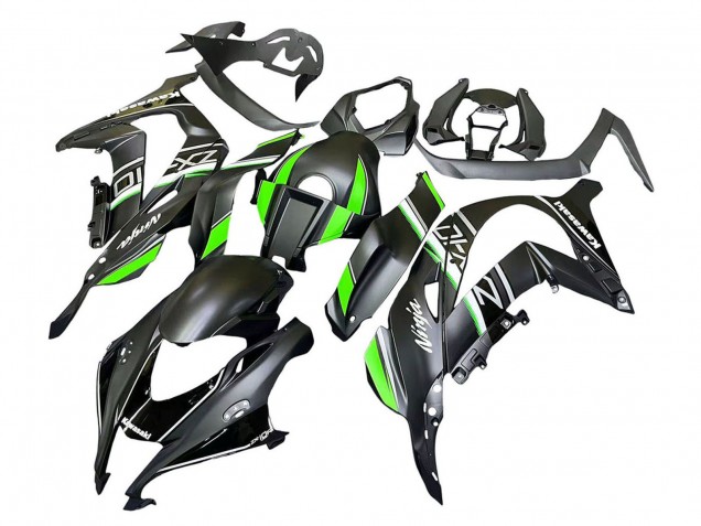 Online Negro Mate Verde Blanco Ninja Carenado Moto Kawasaki ZX10R 2016-2020