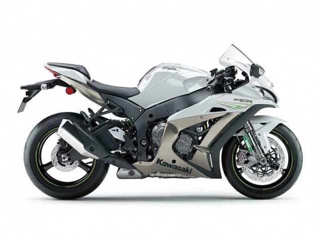 Online Blanco Perla Verde Carenado Moto Kawasaki ZX10R 2016-2020