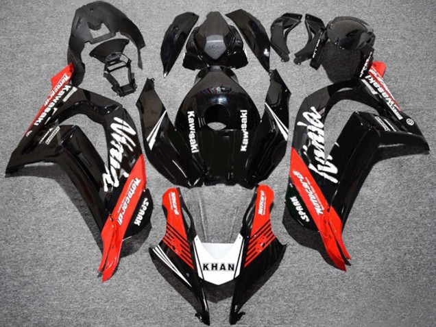 Online Negro Brillante Rojo Blanco KHAN Spark Carenado Moto Kawasaki ZX10R 2016-2020