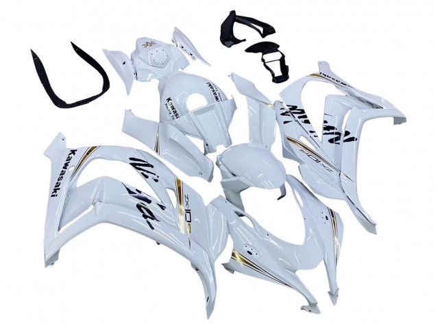 Online Blanco Oro Negro Carenado Moto Kawasaki ZX10R 2016-2020