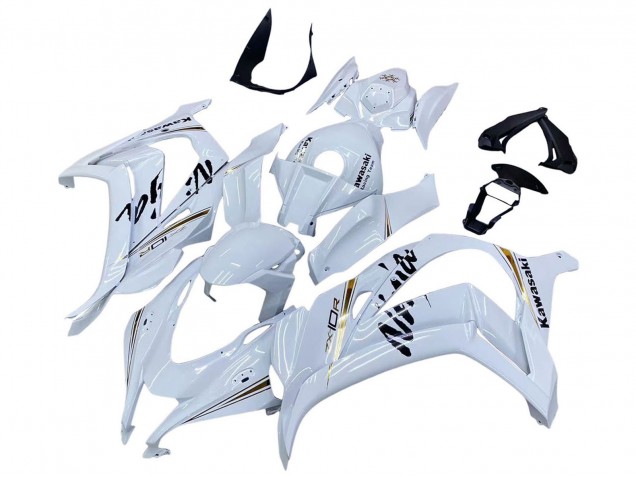 Online Blanco Oro Negro Carenado Moto Kawasaki ZX10R 2016-2020