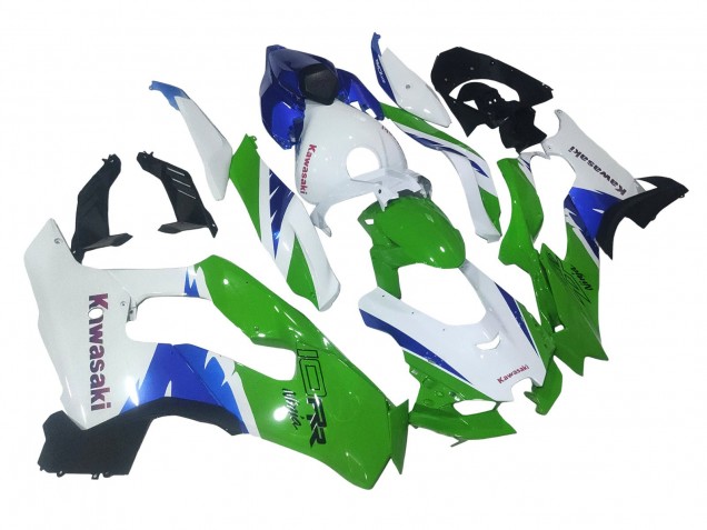 Online Blanco Verde Azul Negro Carenado Moto Kawasaki ZX10R 2021-2025