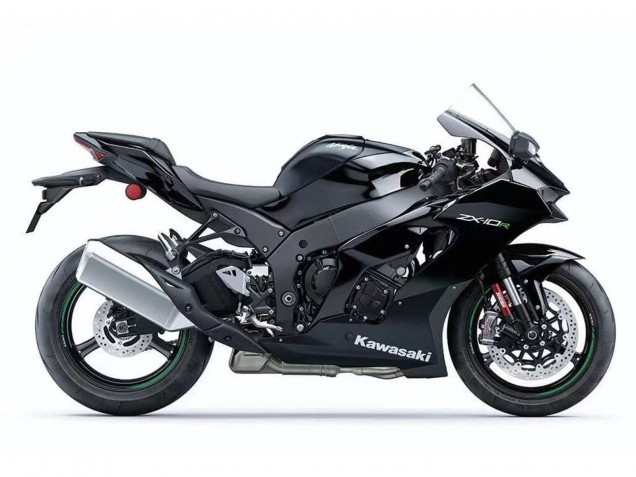 Online Negro Blanco Verde Calcomanía Carenado Moto Kawasaki ZX10R 2021-2025