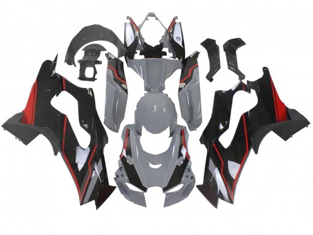 Online Gris Negro Rojo Carenado Moto Kawasaki ZX10R 2021-2025