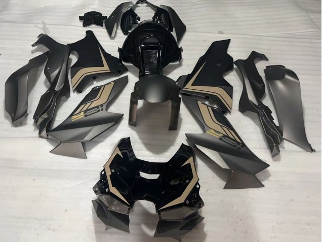 Online Negro Mate Negro Brillante Brown Carenado Moto Kawasaki ZX10R 2021-2025