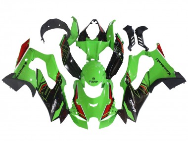 Online Verde Negro Rojo Carenado Moto Kawasaki ZX10R 2021-2025