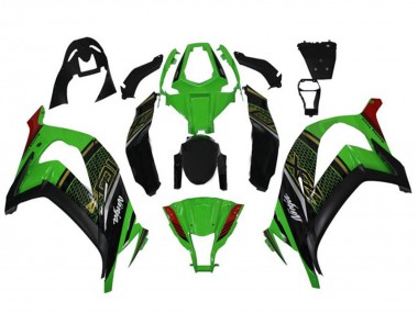 Online Verde Negro Brillante Rojo Honeycomb Carenado Moto Kawasaki ZX10R 2011-2015